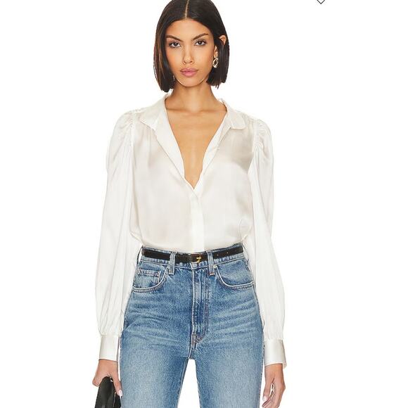 Frame Gillian Blouse Off White Size Medium New with Tags - Picture 1 of 8